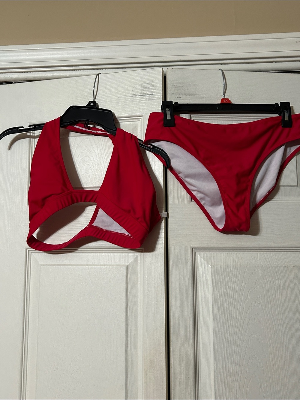 Red Women's Bikini Set - Halter Top & Classic Bottom